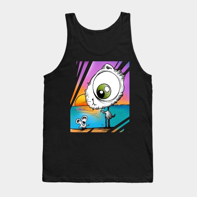 Cat & Mouse beach Tank Top by Sing-Toe-Wrote 